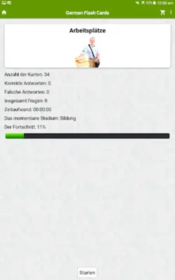 German Flash Cards with 408 Ca android App screenshot 1