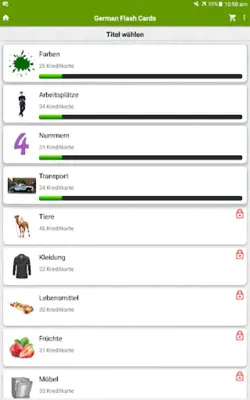 German Flash Cards with 408 Ca android App screenshot 3